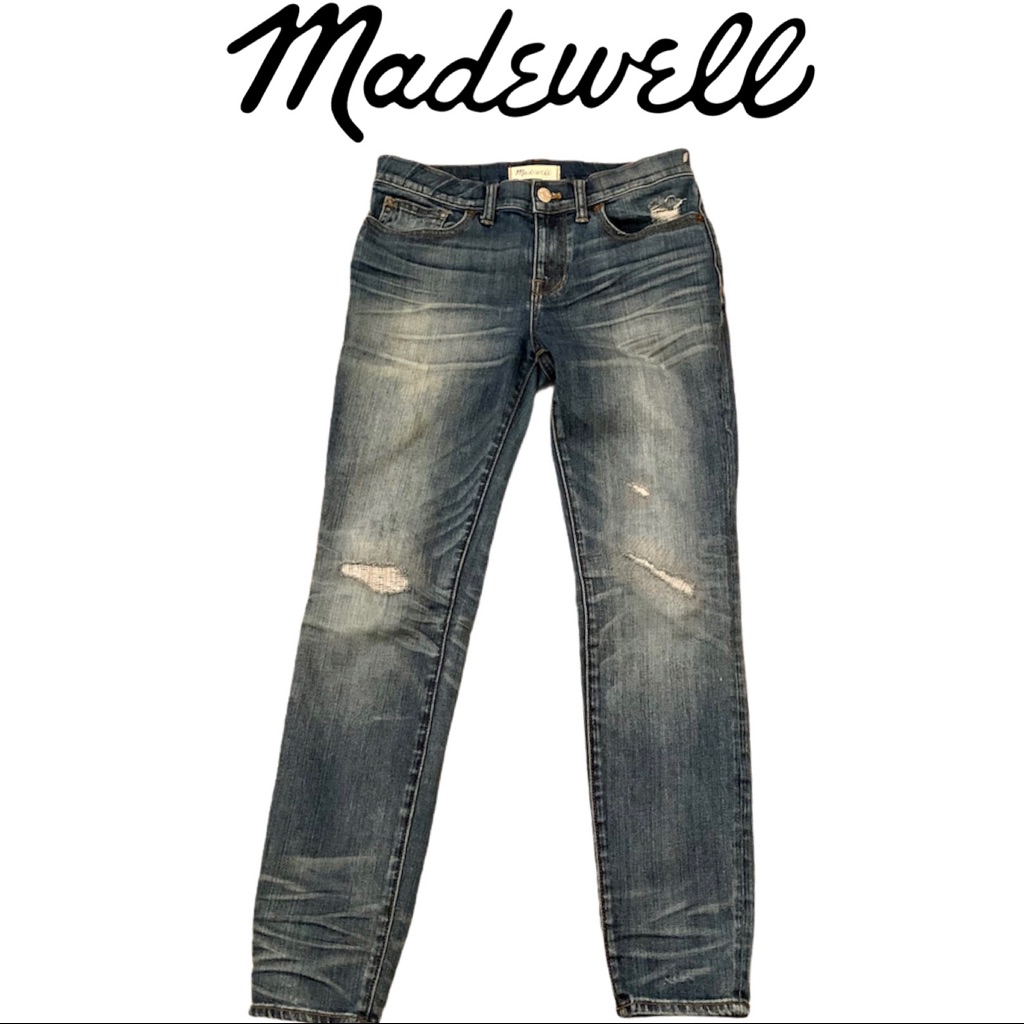 Madewell Distressed Skinny Skinny Ripped Jeans